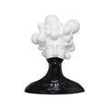 SOGA 30cm Bubble Head Sculpture – Black & White Resin Art for Decor-0
