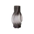 SOGA 33cm Glass Vase Grey with Beautiful glass Bubble Texture Art Vases-0