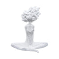 SOGA 59cm White Resin Sculpture Abstract Yoga Girl Design for Home Decor-0