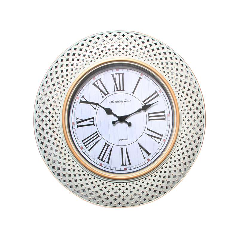 Retro Wall Clock Roman Numerals Round Battery Wall Clocks ~ 5156-2