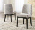 Burkhaus - Dining UPH Side Chair (Set of 2) - Beige / Dark Brown-0