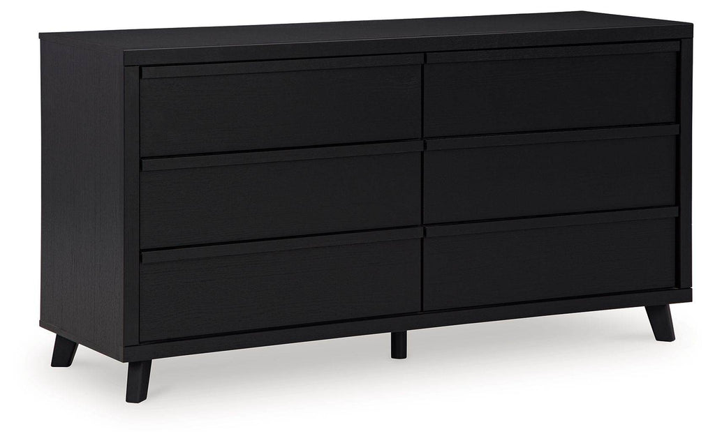 Danziar - Six Drawer Dresser - Black-0
