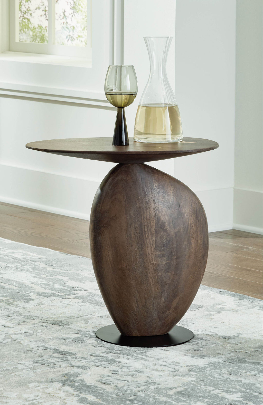 Cormmet - Accent Table - Brown / Black-1