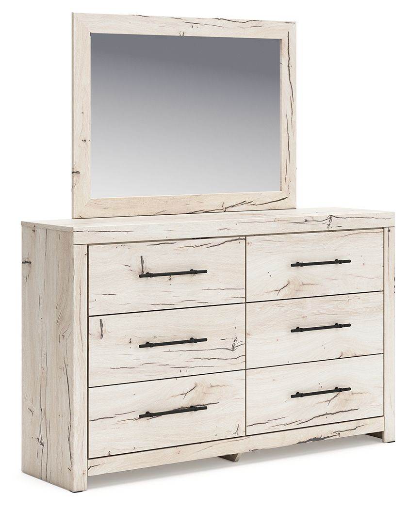 Lawroy - Dresser And Mirror - Light Natural-0