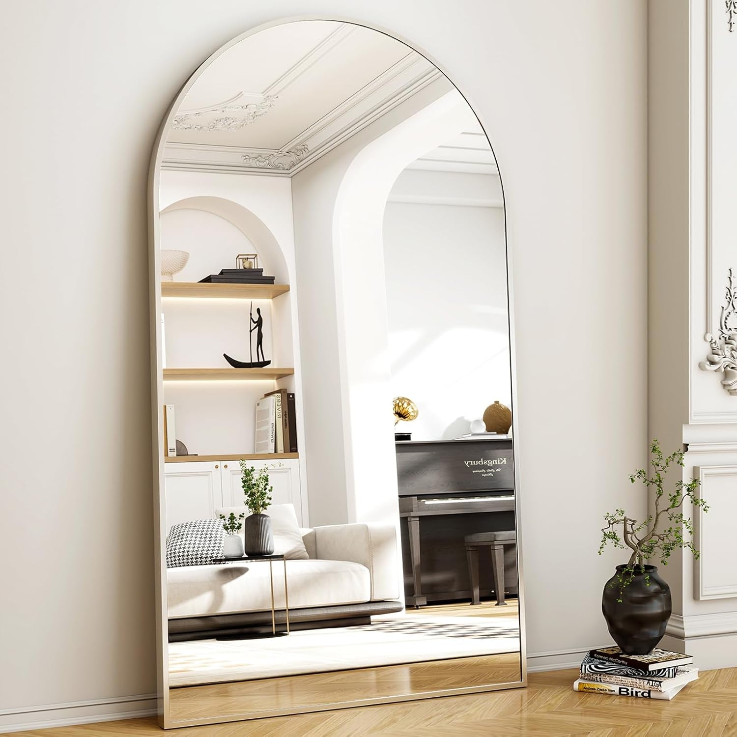 46x76 Inches Full Length Freestanding Silver Mirror