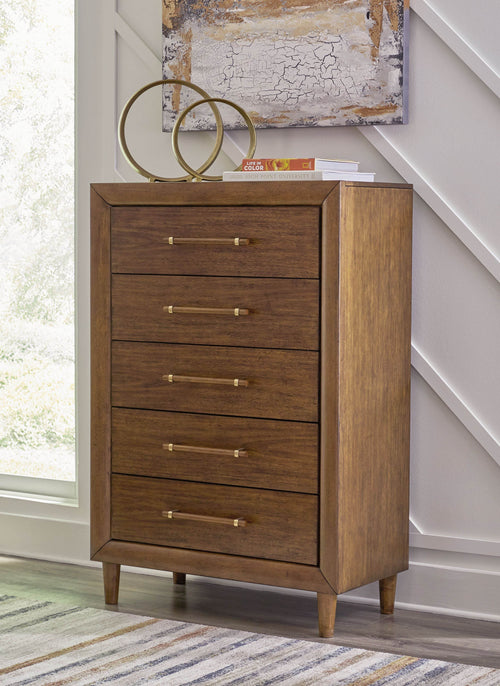 Lyncott - Five Drawer Chest - Brown-1