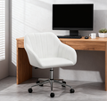 White Faux Leather Office Chair