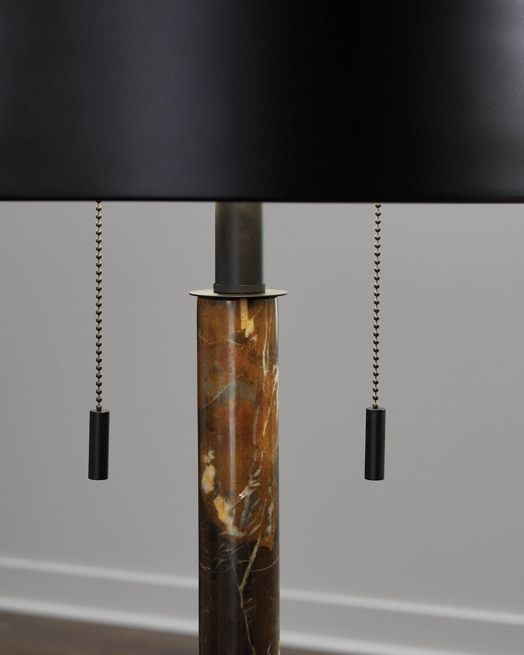 Alanbert - Metal Table Lamp - Brown / Black-1