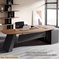 Spacious L Shaped Executive Desk With Side Storage System