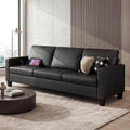 Black Seventy ThreeInch Three Seater Sofa For Living Room-0