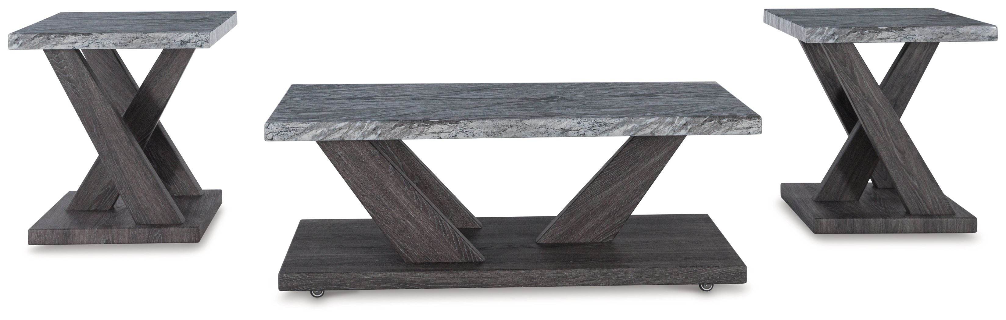 Bensonale - Occasional Table Set (Set of 3) - Brown / Gray-1