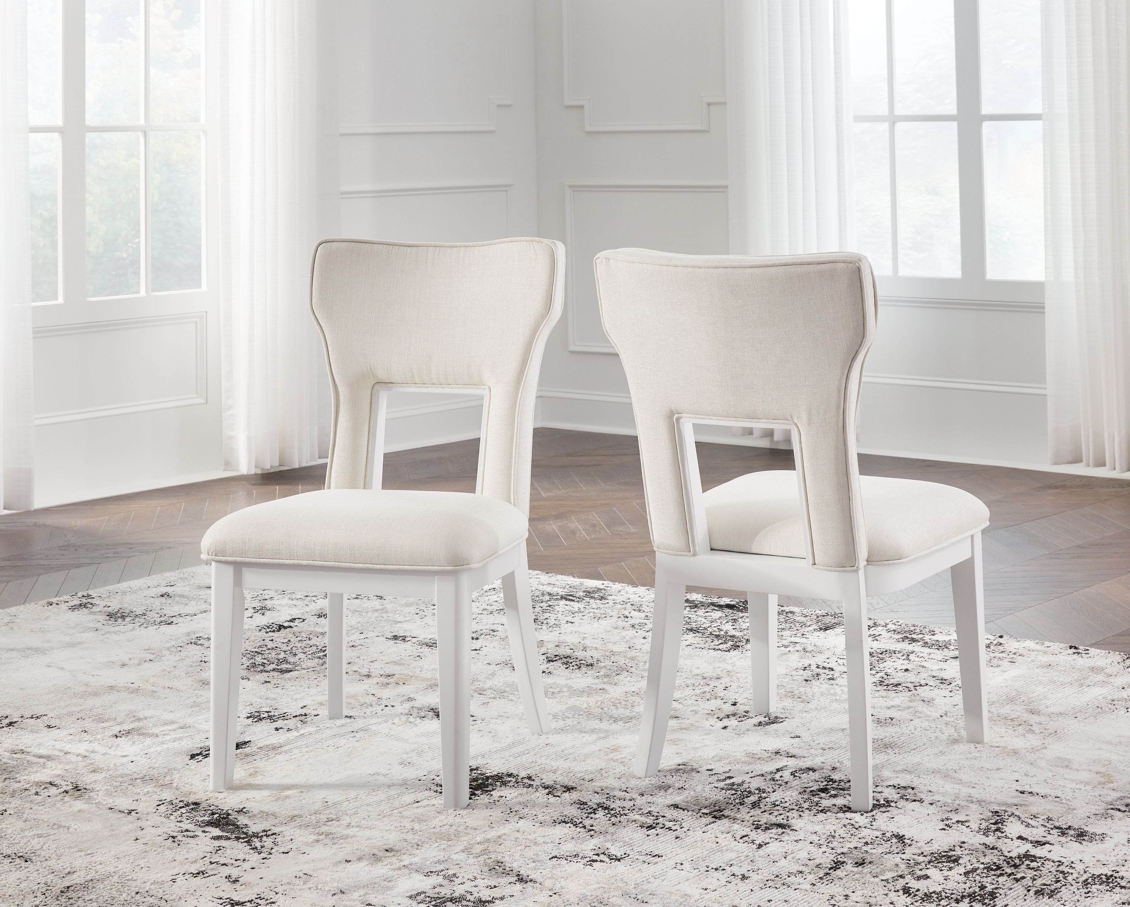 Chalanna - Dining Upholstered Side Chair (Set of 2) - White-1