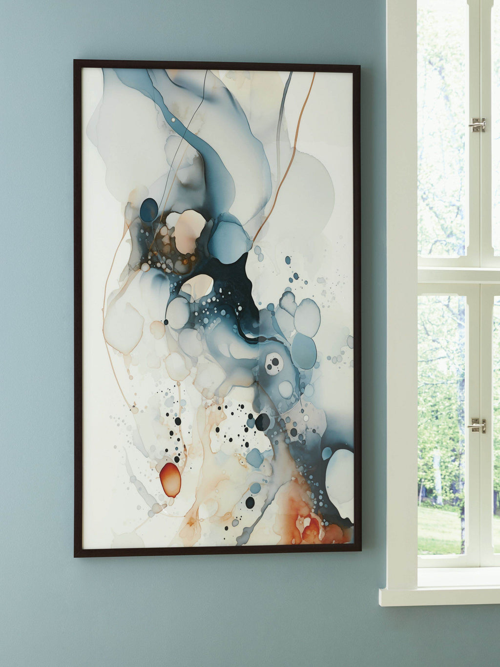 Foxenburg - Wall Art - Blue / Amber / White-1