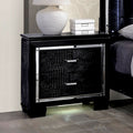 Contemporary  Nightstand Black Bedside
