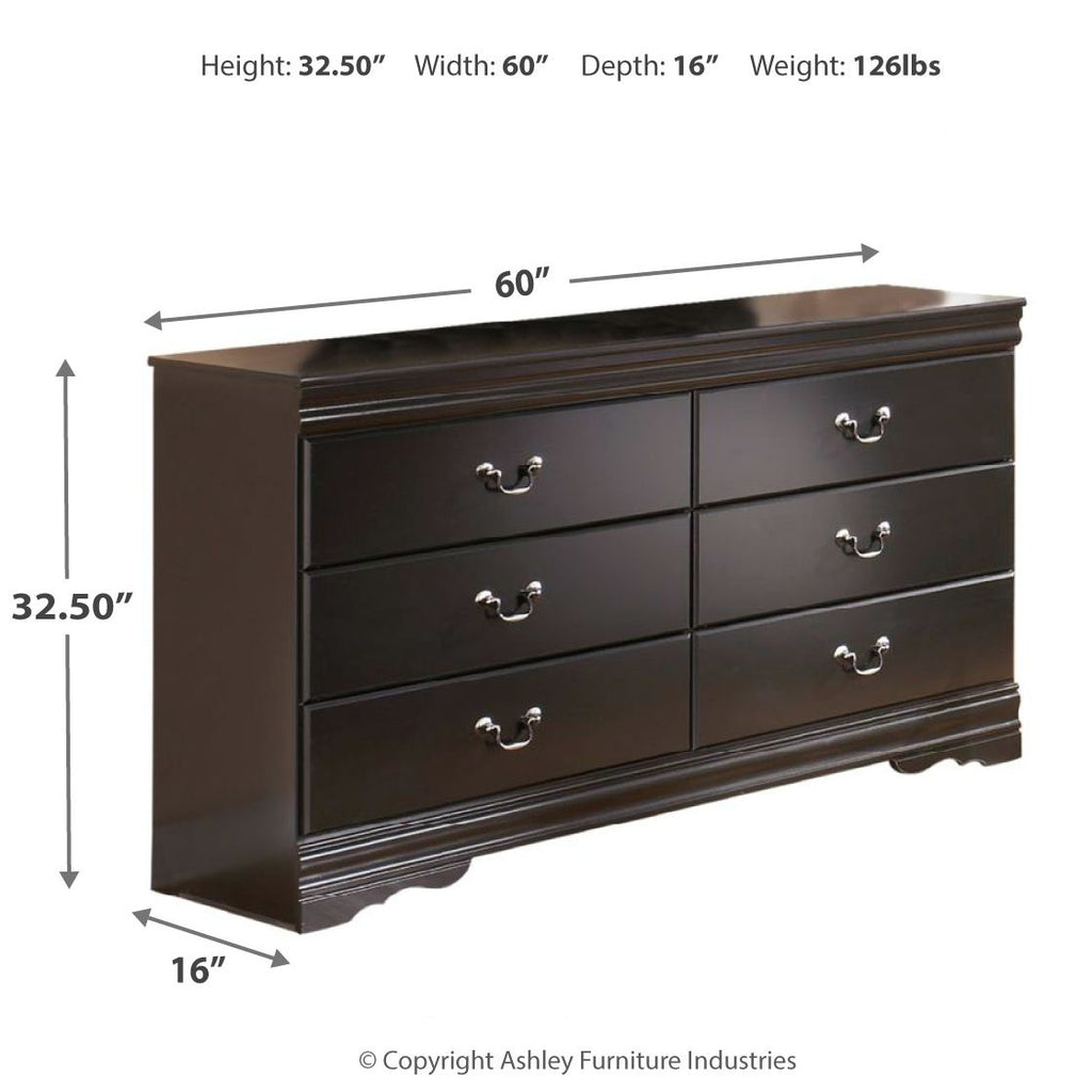 Huey Vineyard - Six Drawer Dresser - Black-1