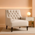 Taupe Tufted Accent Chair