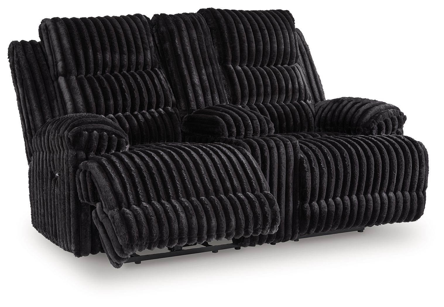 Rhine Falls - Double Reclining Power Loveseat With Console - Onyx-0