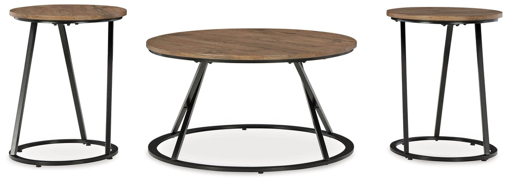 Cassbryn - Occasional Table Set (Set of 3) - Brown / Black-1