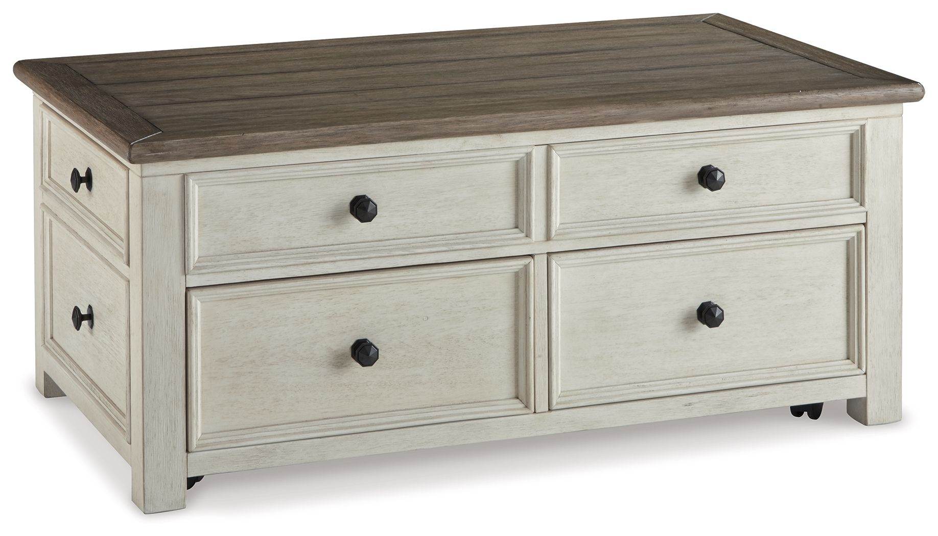 Bolanburg - Lift Top Cocktail Table - White / Brown / Beige-0