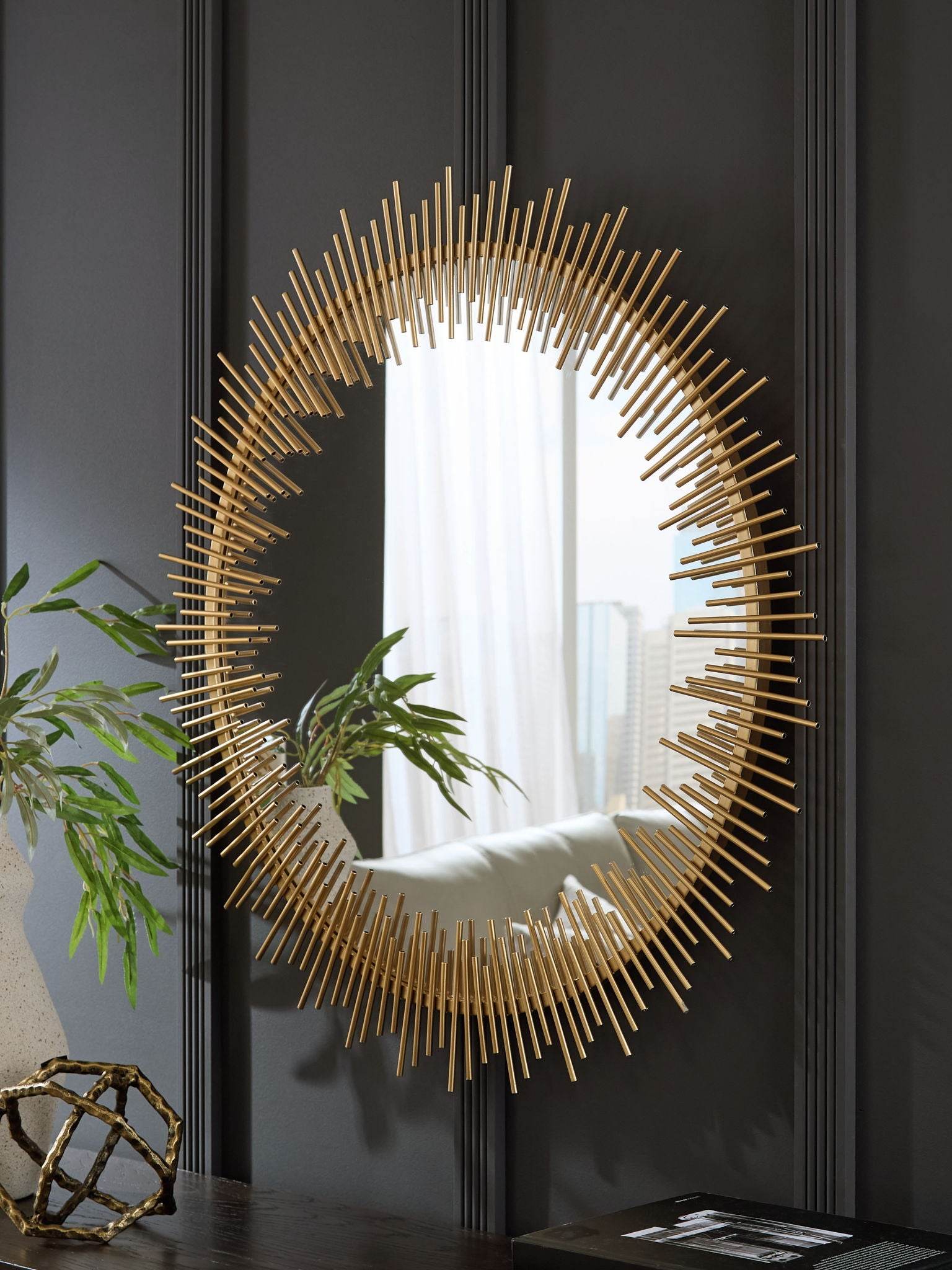 Wainport - Accent Mirror - Gold Finish-1