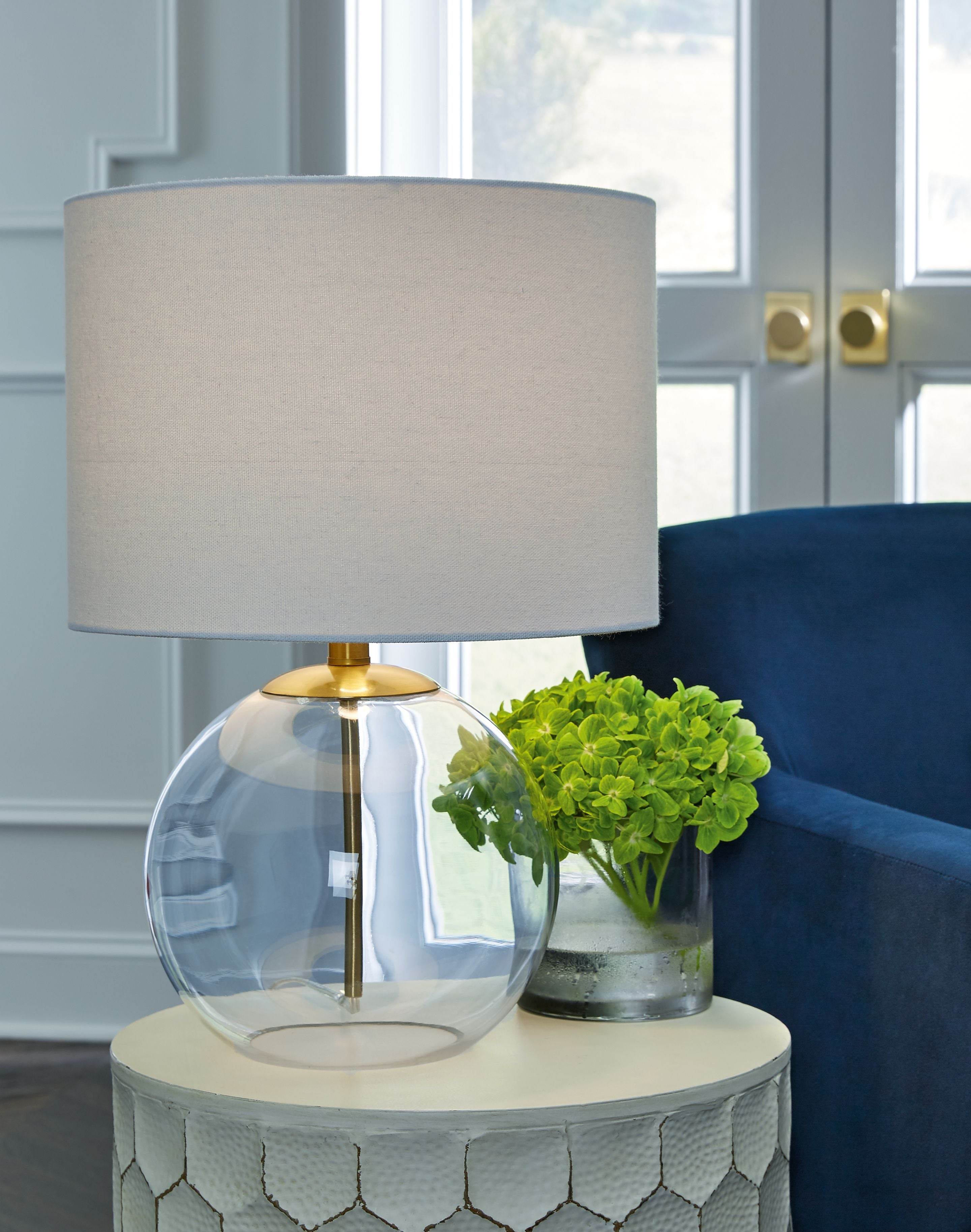 Samder - Glass Table Lamp  - White-1