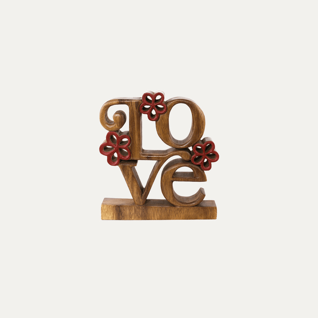 Handcrafted Acacia Wood Heart Sculpture-37