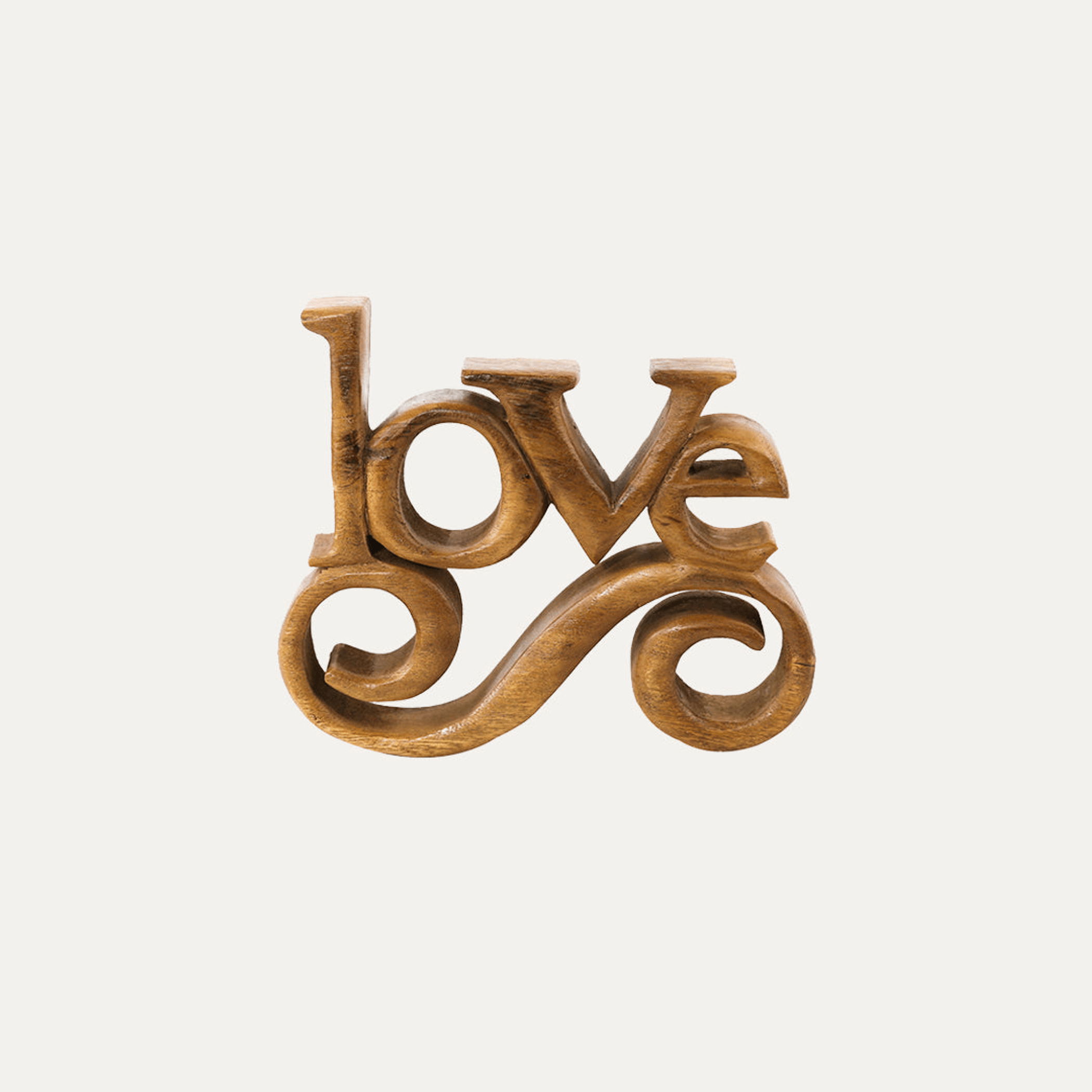 Handcrafted Acacia Wood Heart Sculpture-38