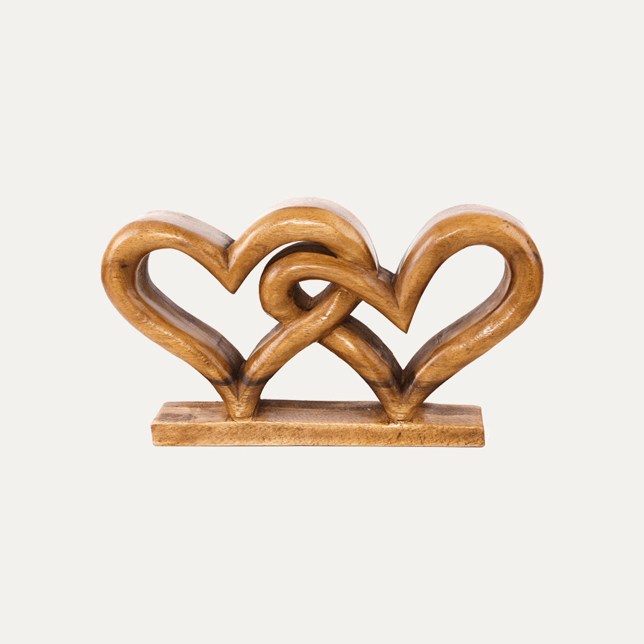 Handcrafted Acacia Wood Heart Sculpture-54