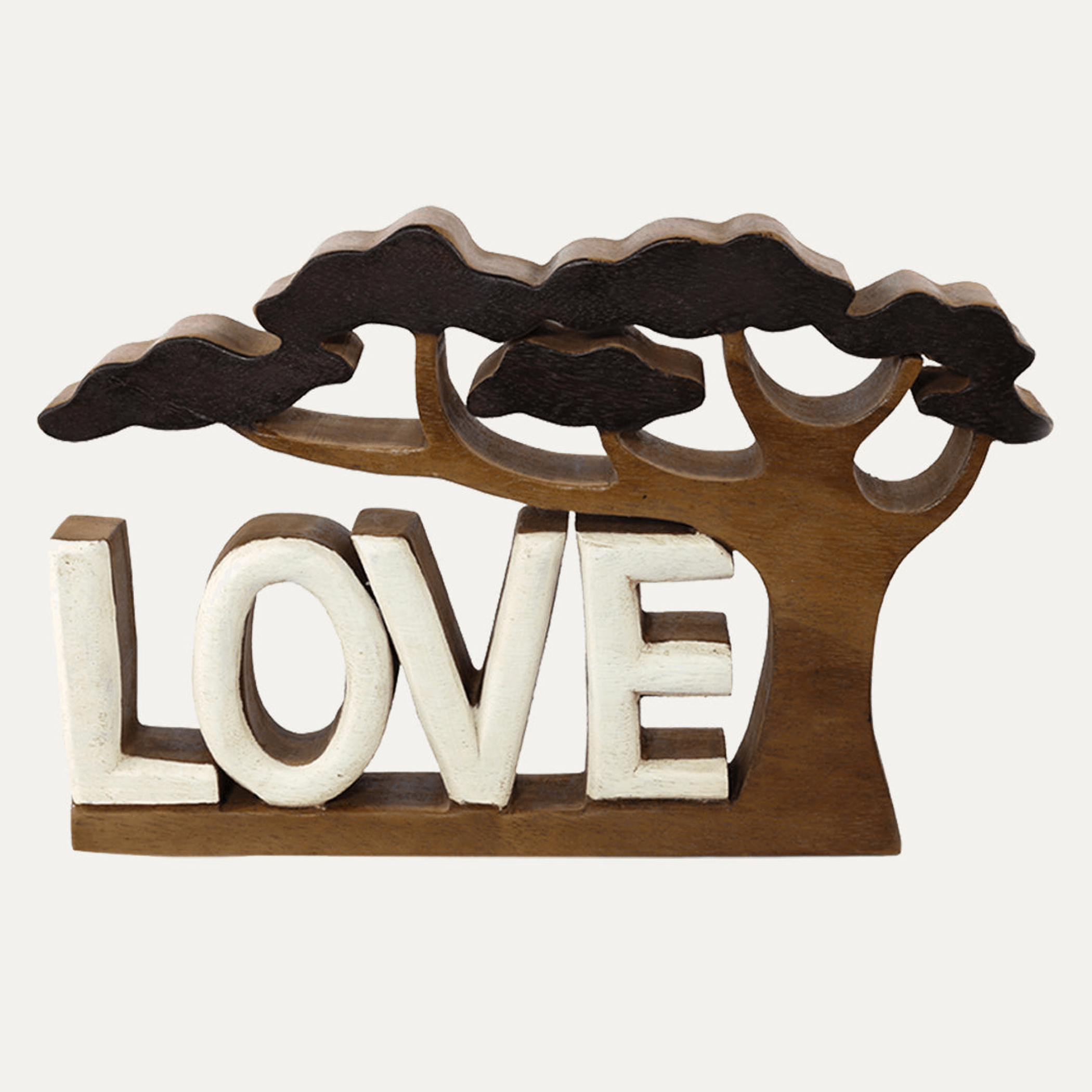 Handcrafted Acacia Wood Heart Sculpture-40