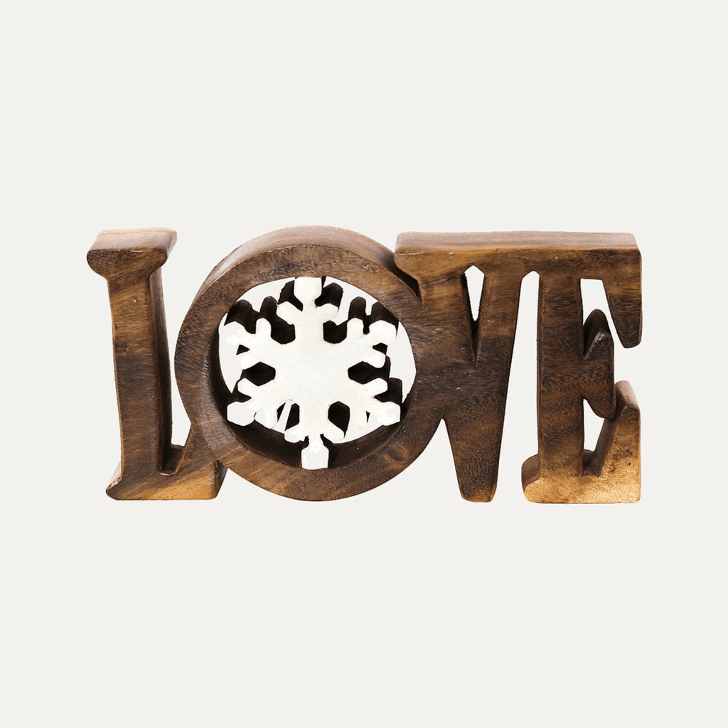 Handcrafted Acacia Wood Heart Sculpture-35