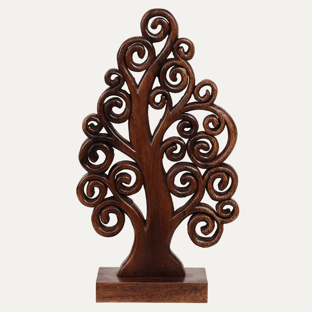 Handcrafted Acacia Wood Heart Sculpture-29