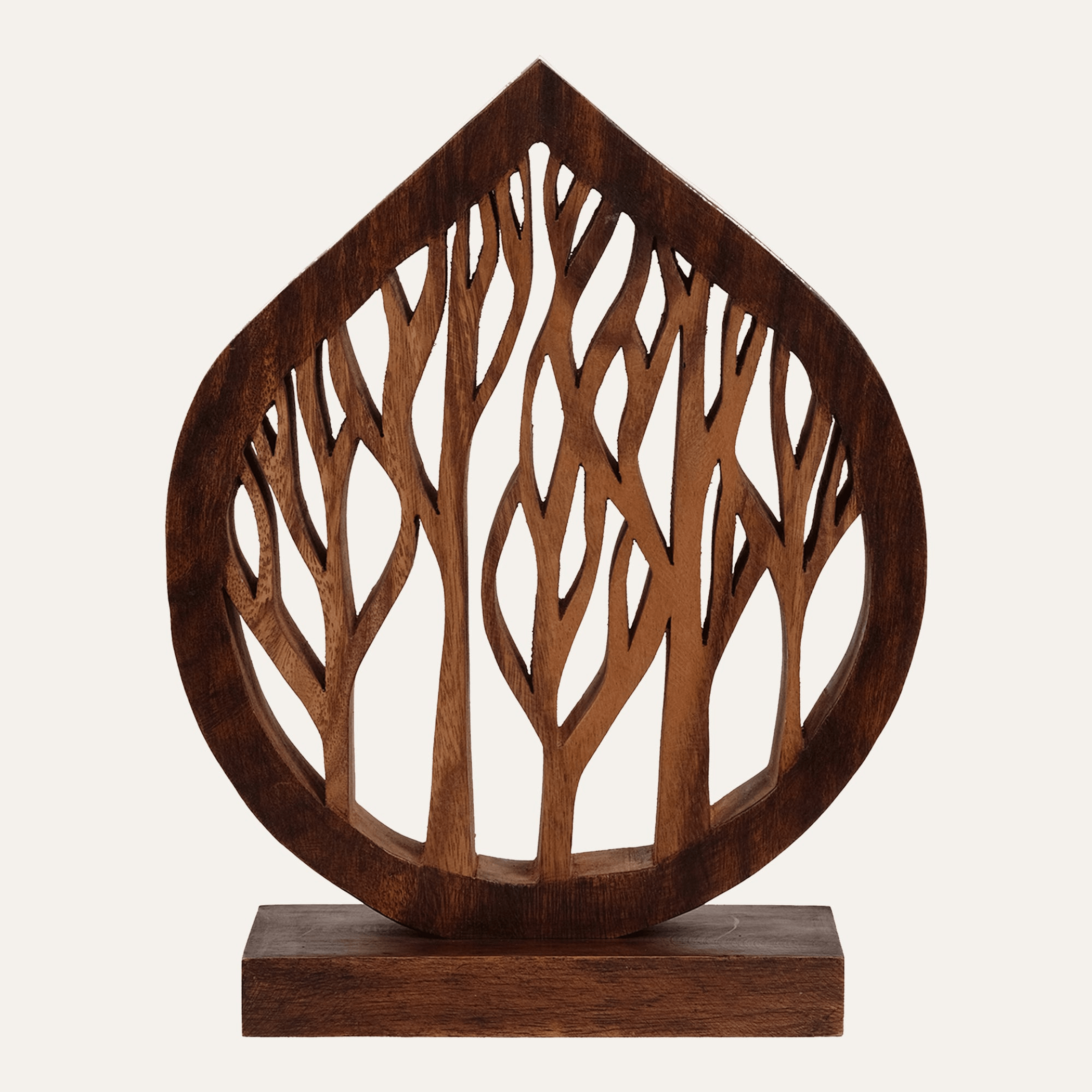 Handcrafted Acacia Wood Heart Sculpture-32
