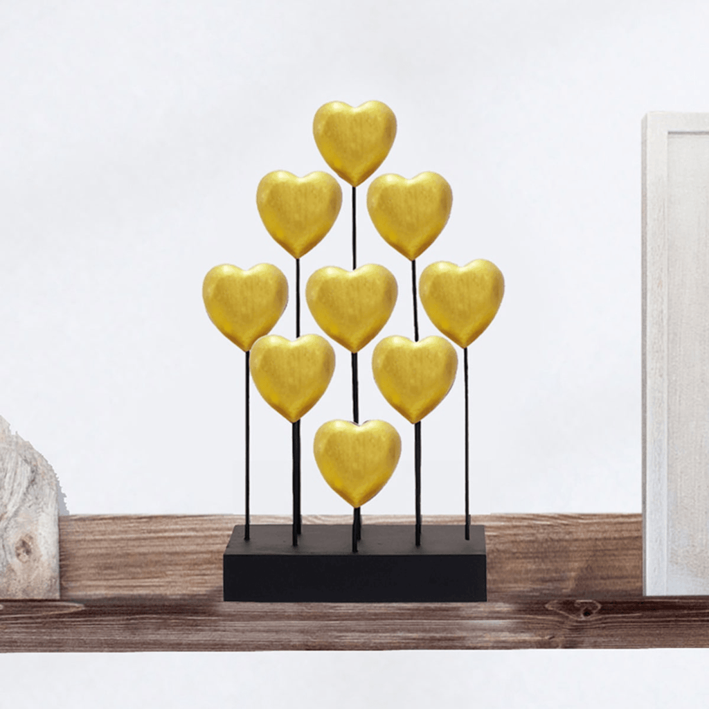 Handcrafted Acacia Wood Heart Sculpture-9