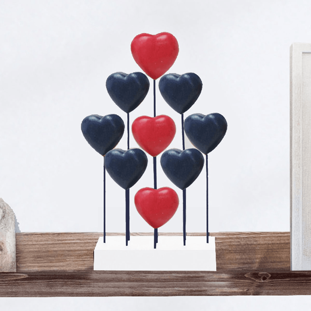 Handcrafted Acacia Wood Heart Sculpture-2
