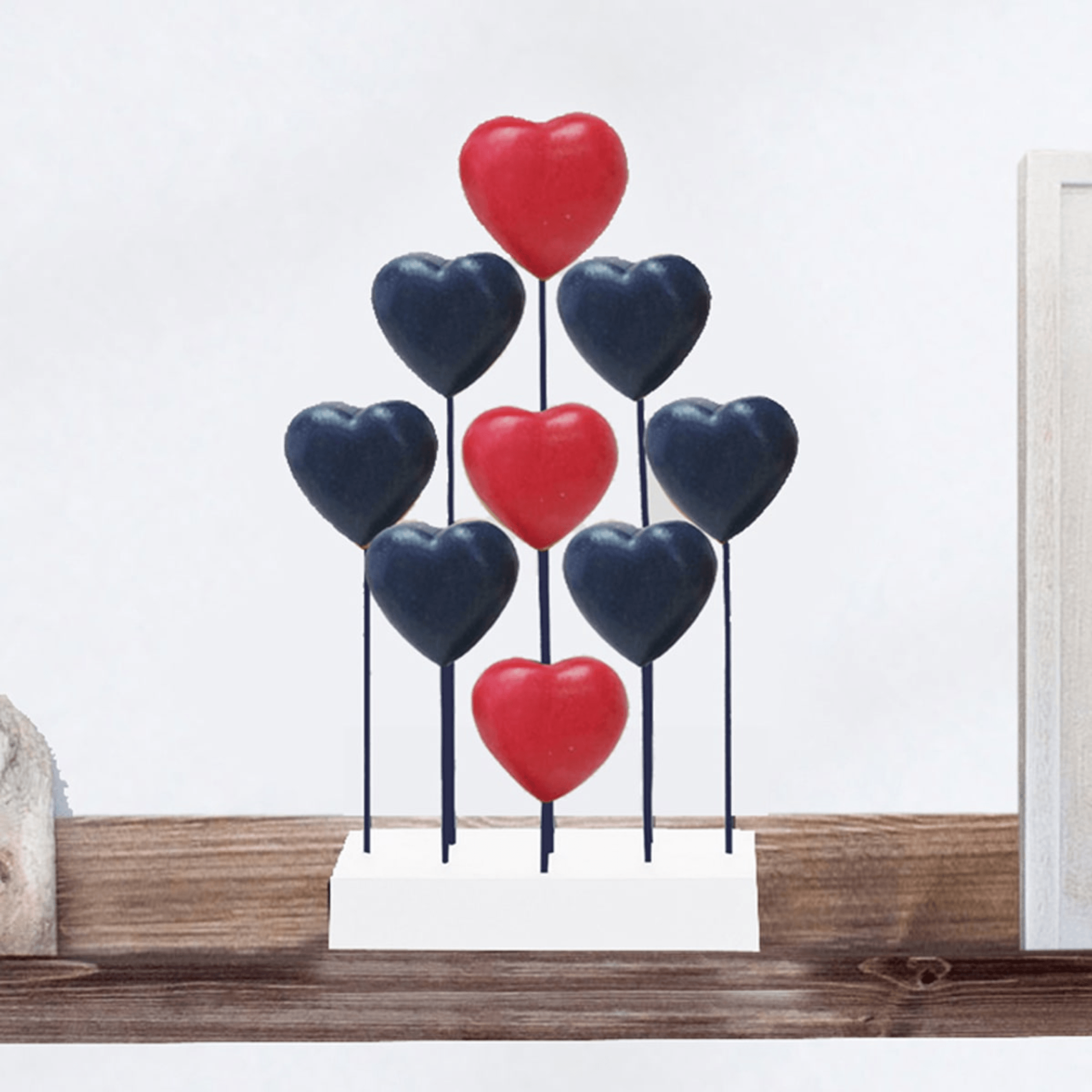 Handcrafted Acacia Wood Heart Sculpture-2