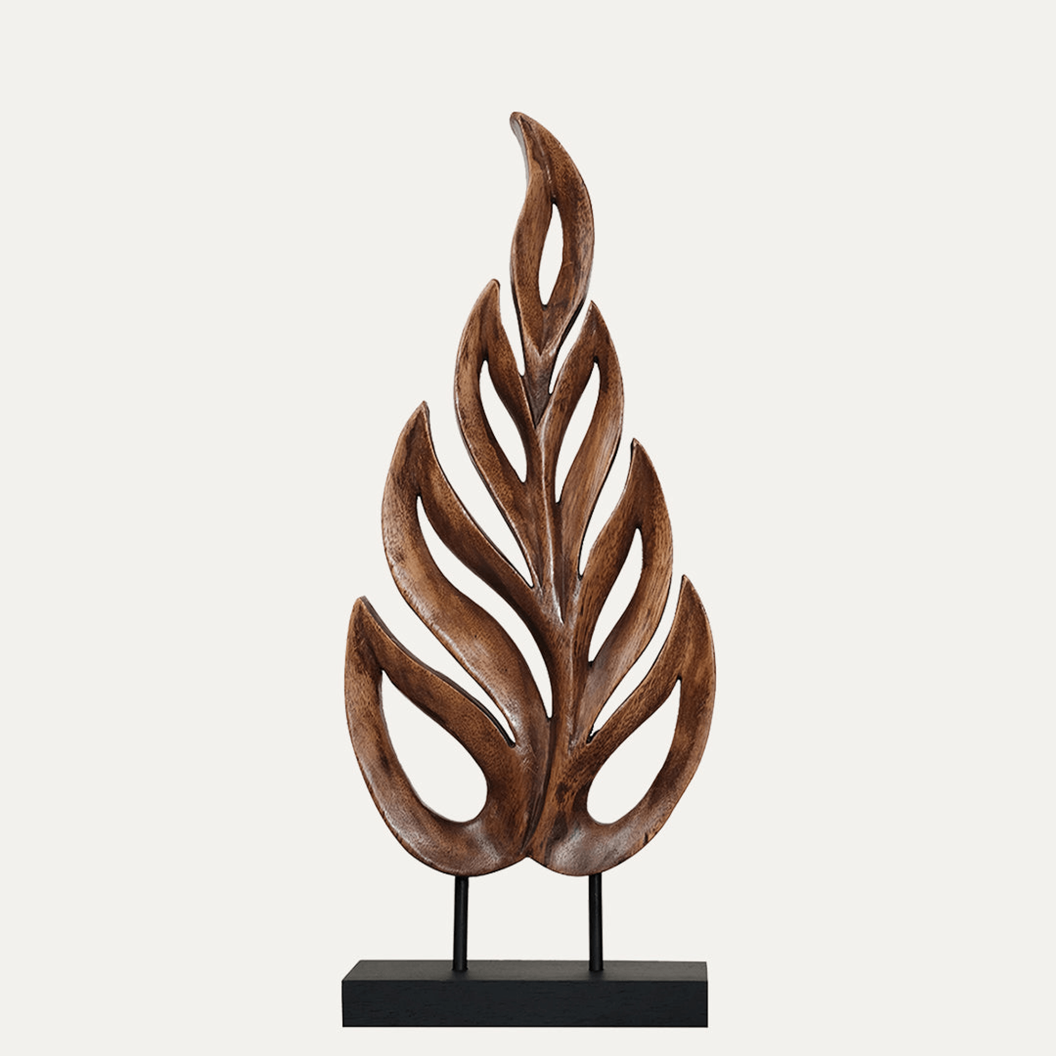 Handcrafted Acacia Wood Heart Sculpture-44