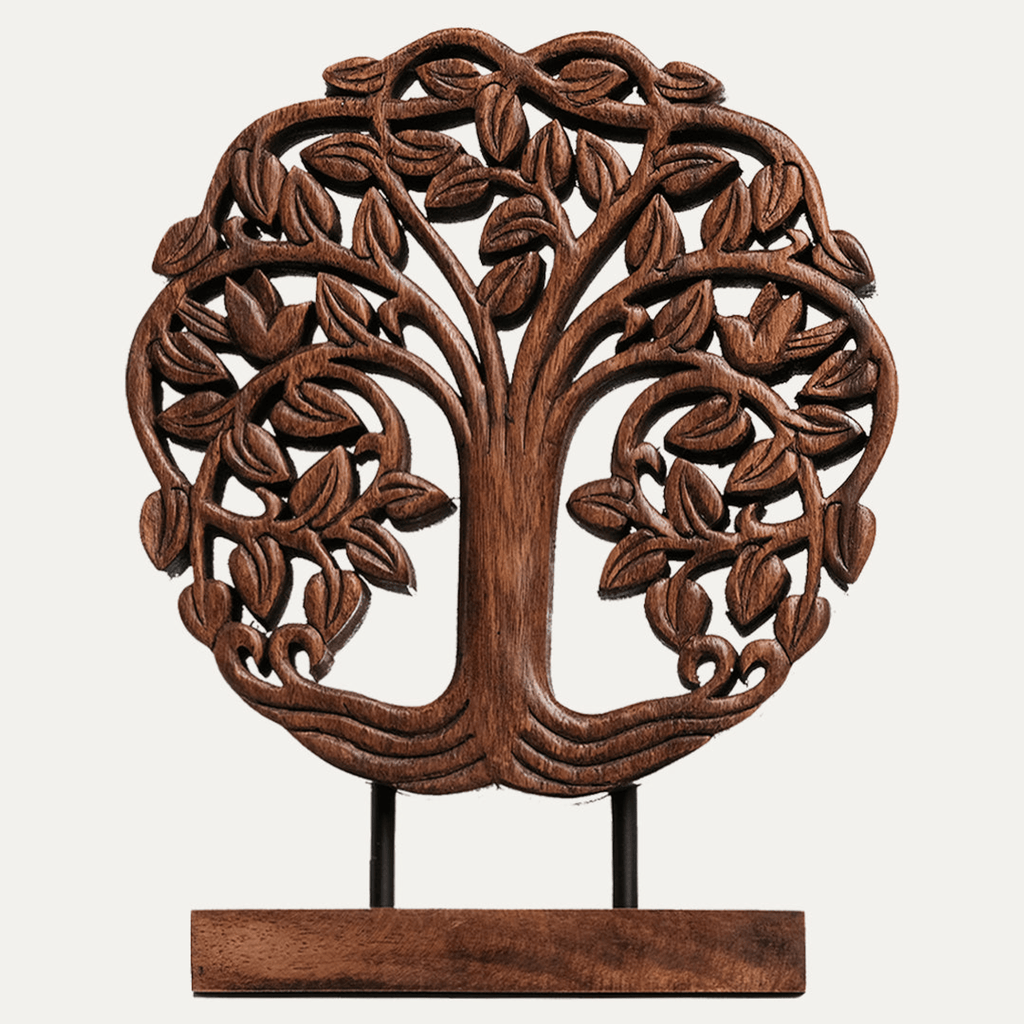 Handcrafted Acacia Wood Heart Sculpture-13