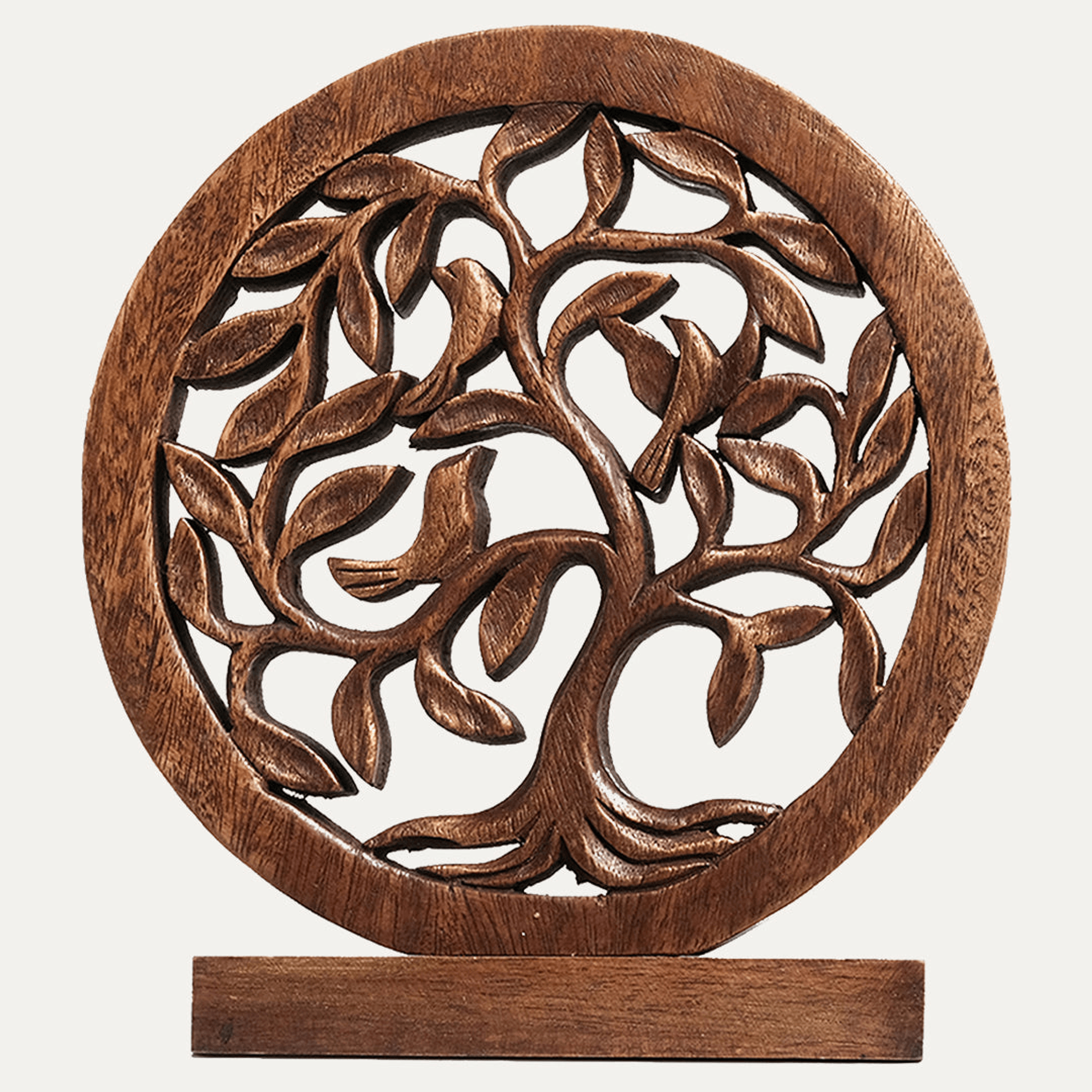 Handcrafted Acacia Wood Heart Sculpture-15