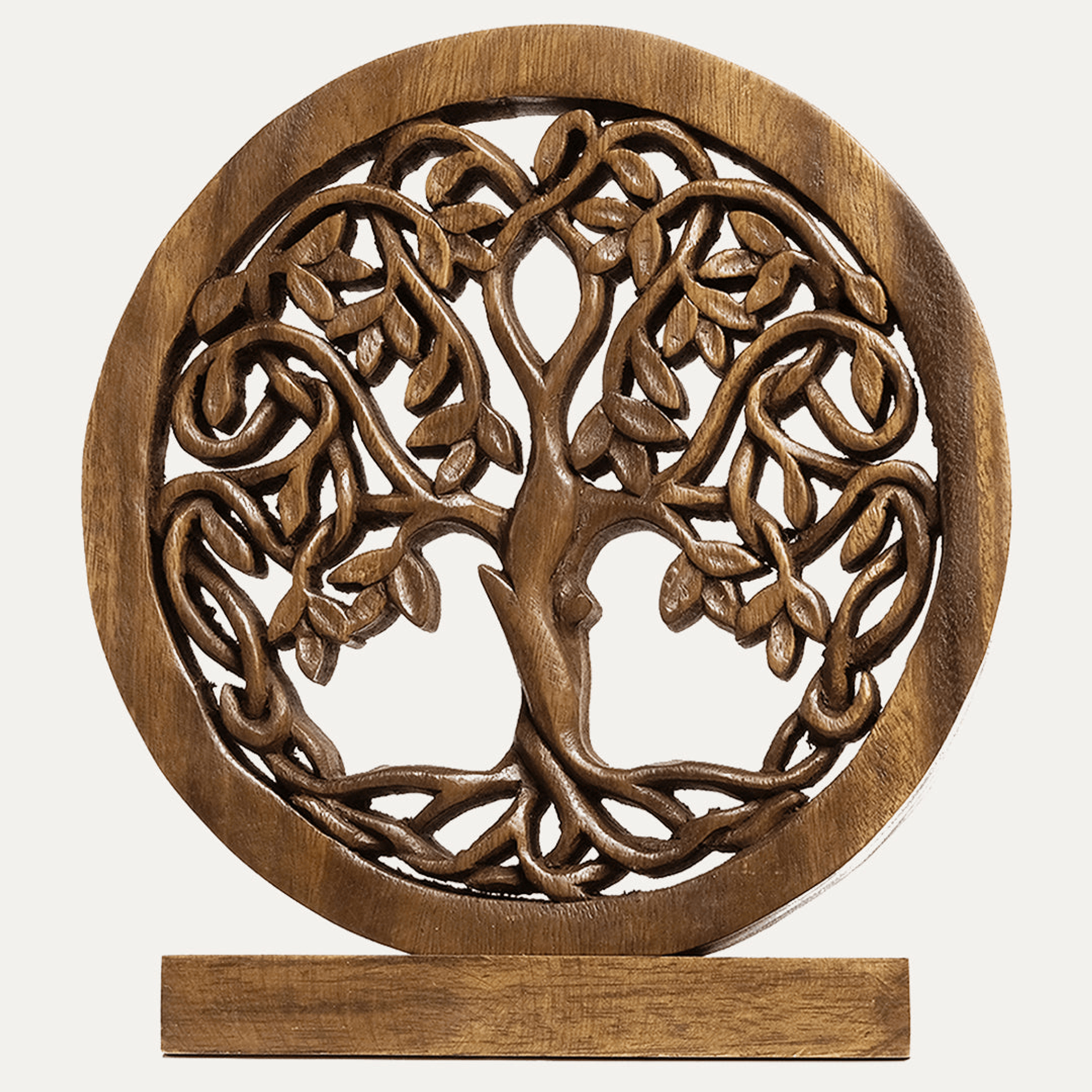 Handcrafted Acacia Wood Heart Sculpture-16