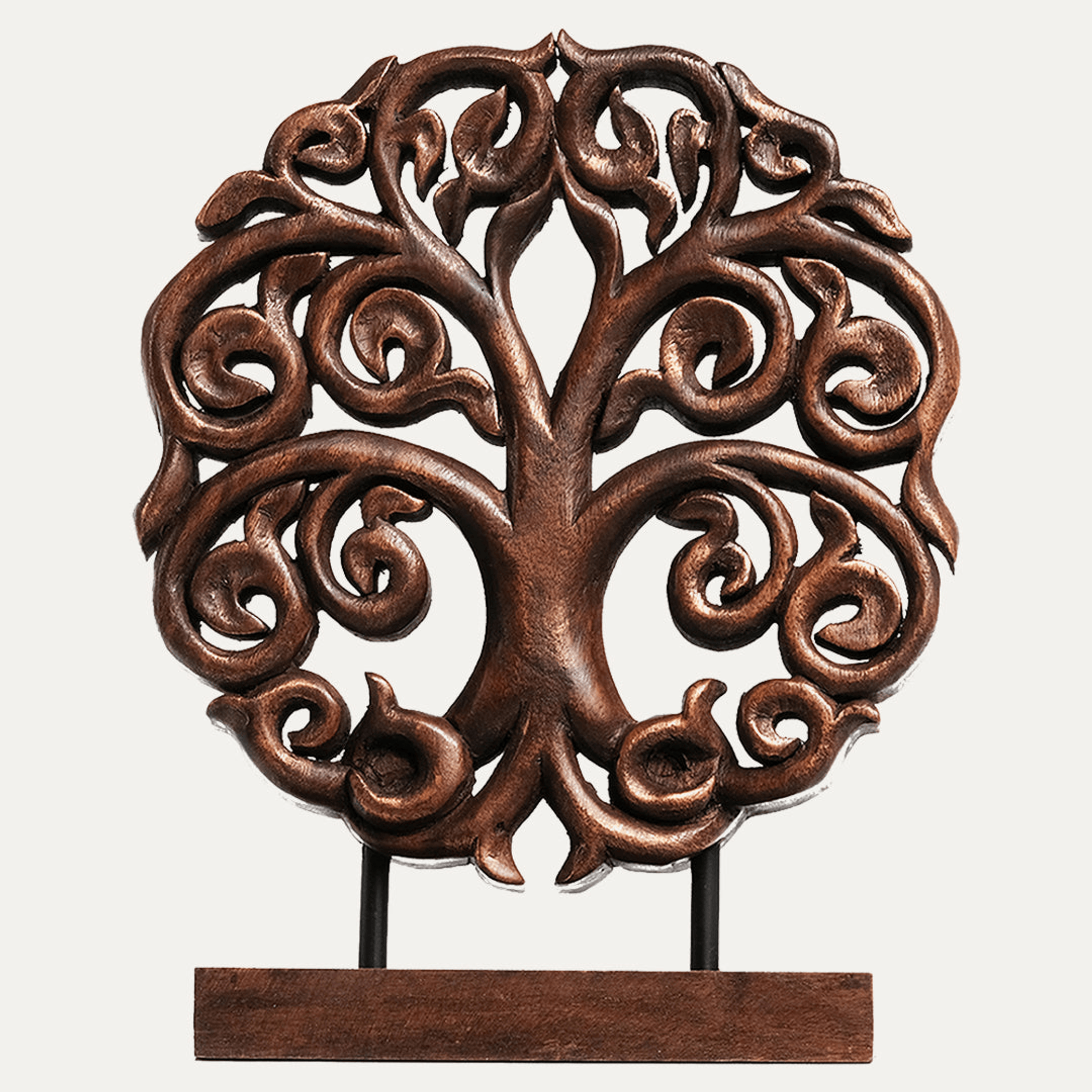 Handcrafted Acacia Wood Heart Sculpture-62