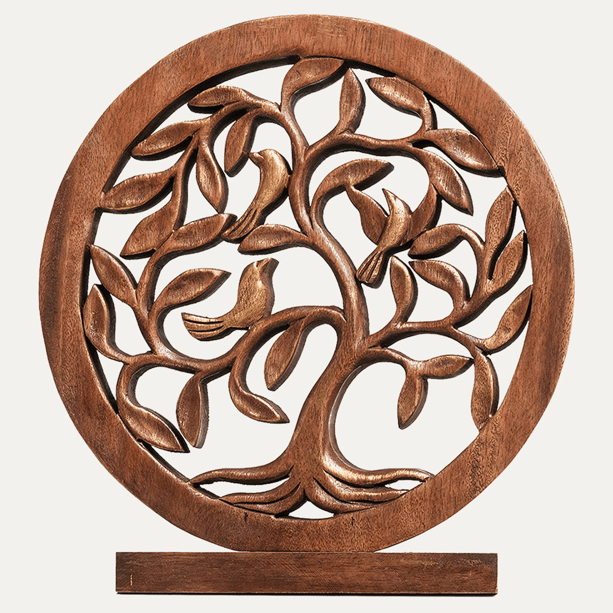 Handcrafted Acacia Wood Heart Sculpture-14