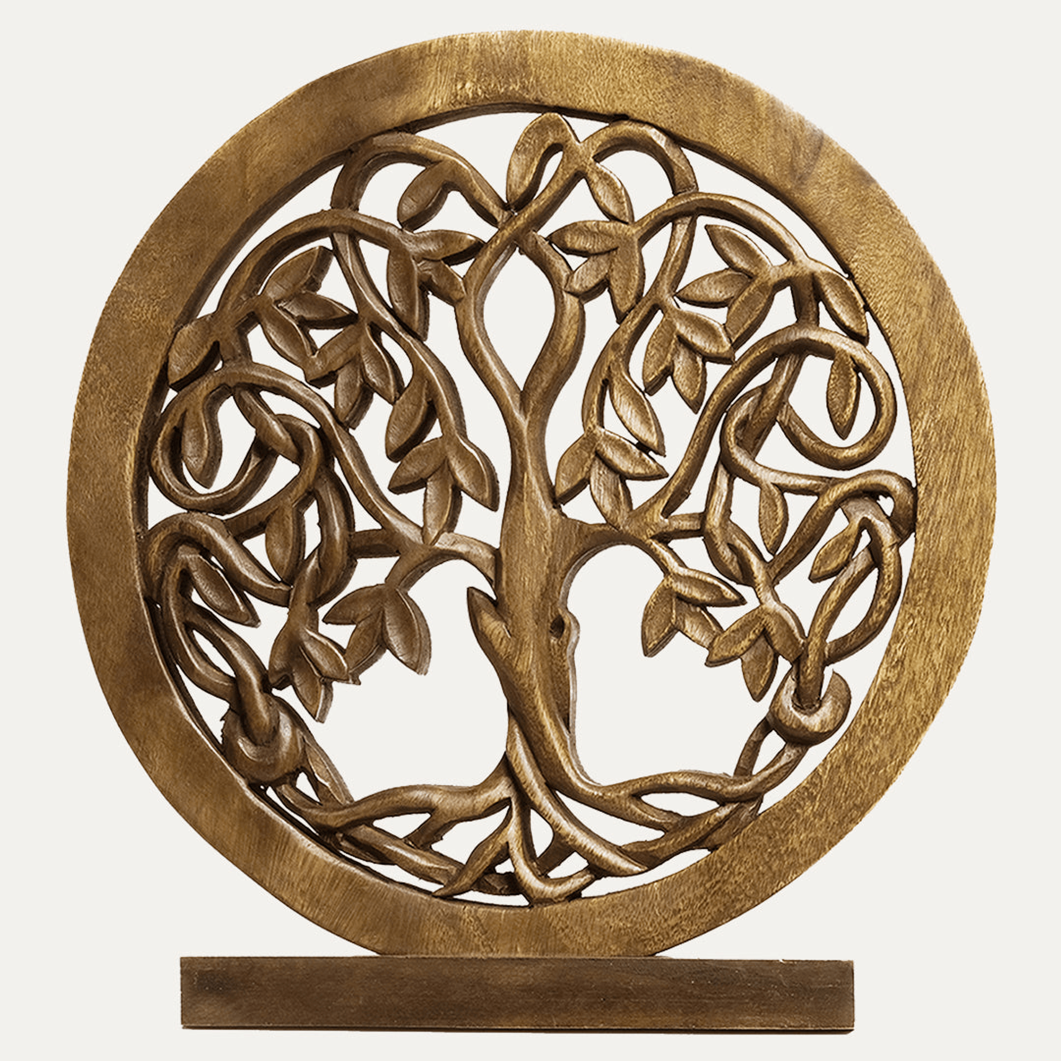 Handcrafted Acacia Wood Heart Sculpture-17