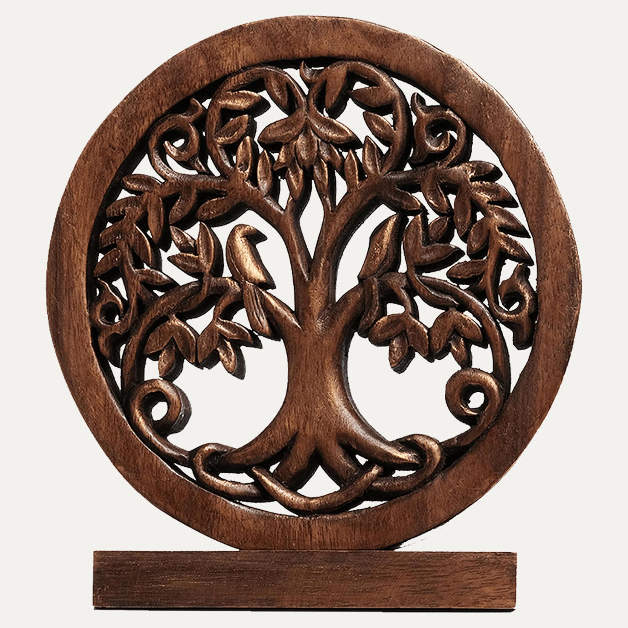 Handcrafted Acacia Wood Heart Sculpture-30