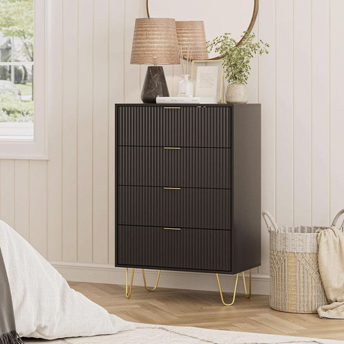 Black Metal Dresser
