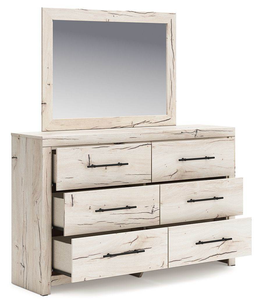 Lawroy - Dresser And Mirror - Light Natural-1