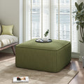 Upholstered Square Ottoman, Olive Green, Corduroy (old sku N757P180768V)