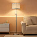 Brushed Nickel Height Adjustable Floor Lamp Dimmable
