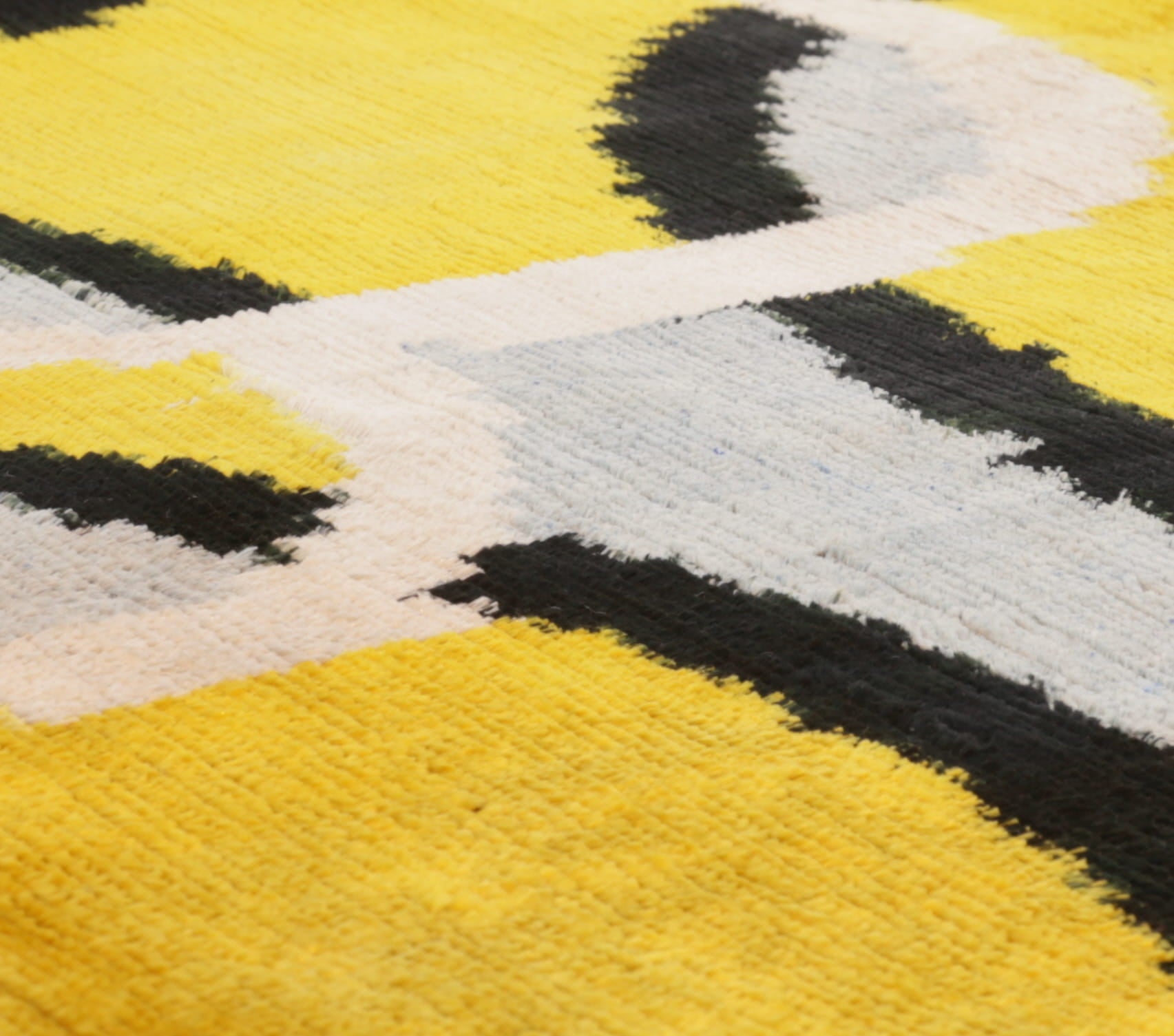 Luxurious 16x16 Silk Velvet Geometric Throw Pillow in Yellow and Gray – Down Feather Insert
