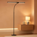 Led Desk Lamp Black Adjustable Gooseneck Dual Head Clip Lamp-0