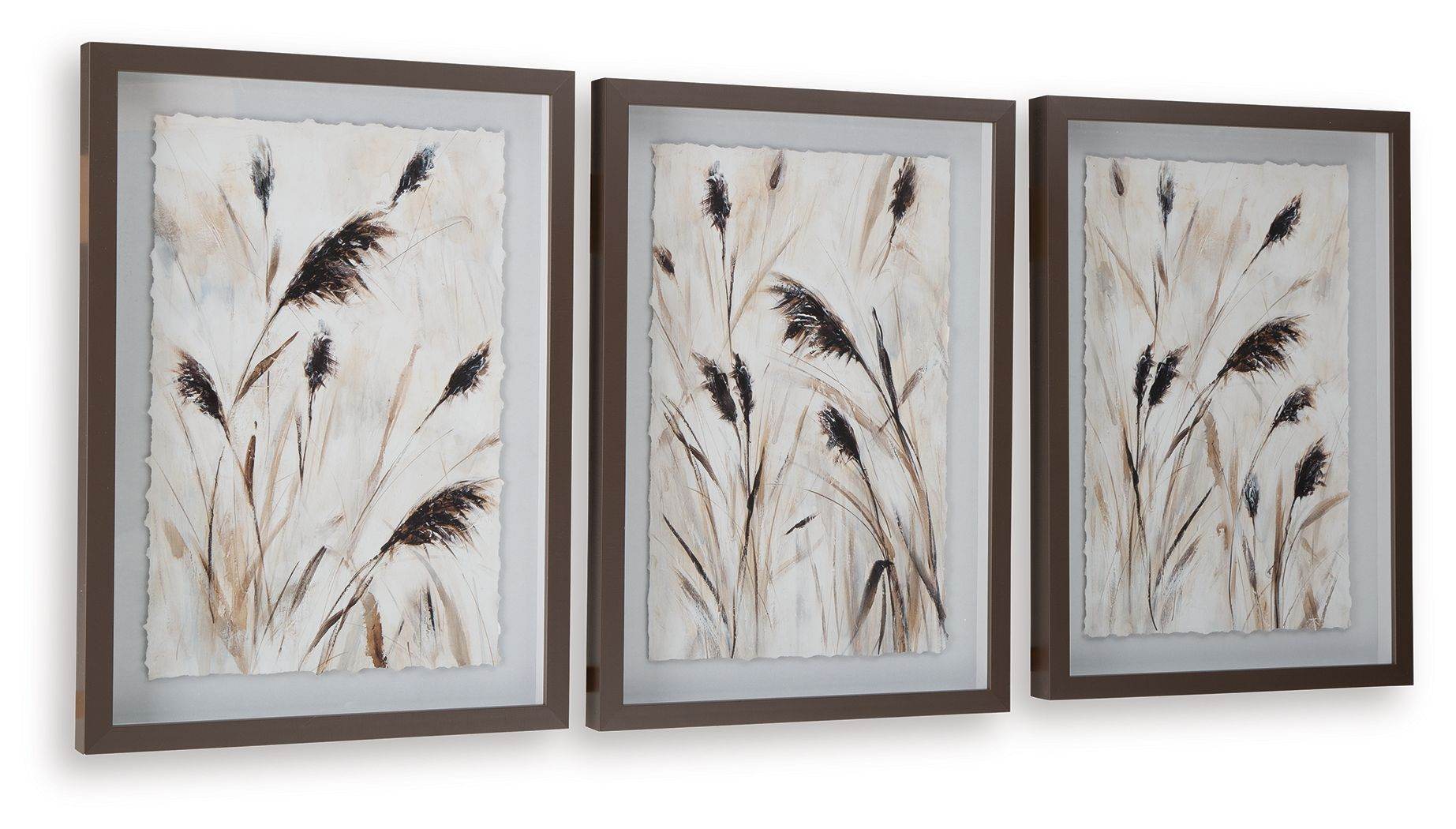 Honslow - Wall Art Set (Set of 3) - Brown / Black / White-1